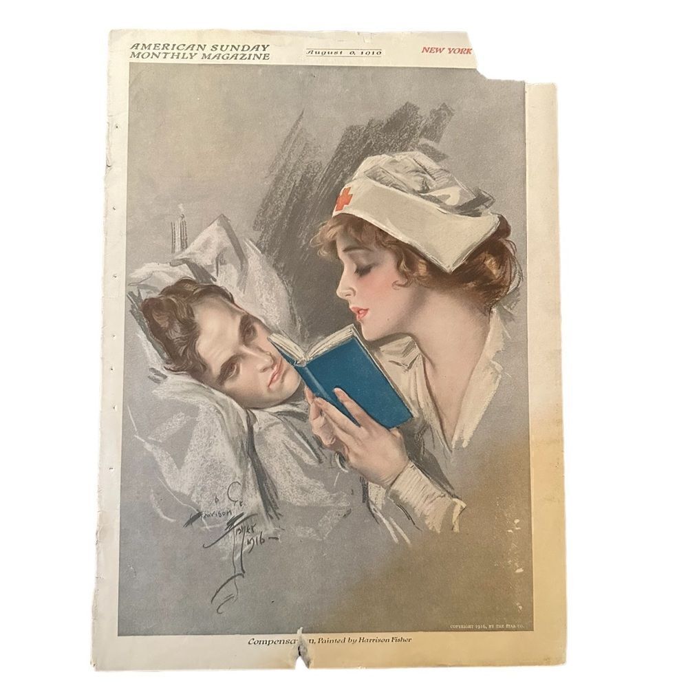 American Sunday New York Edition Magazine Cover - August 1916.